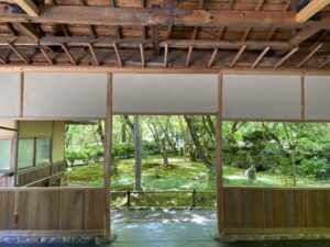 苔寺（西芳寺）の休憩所からの景色