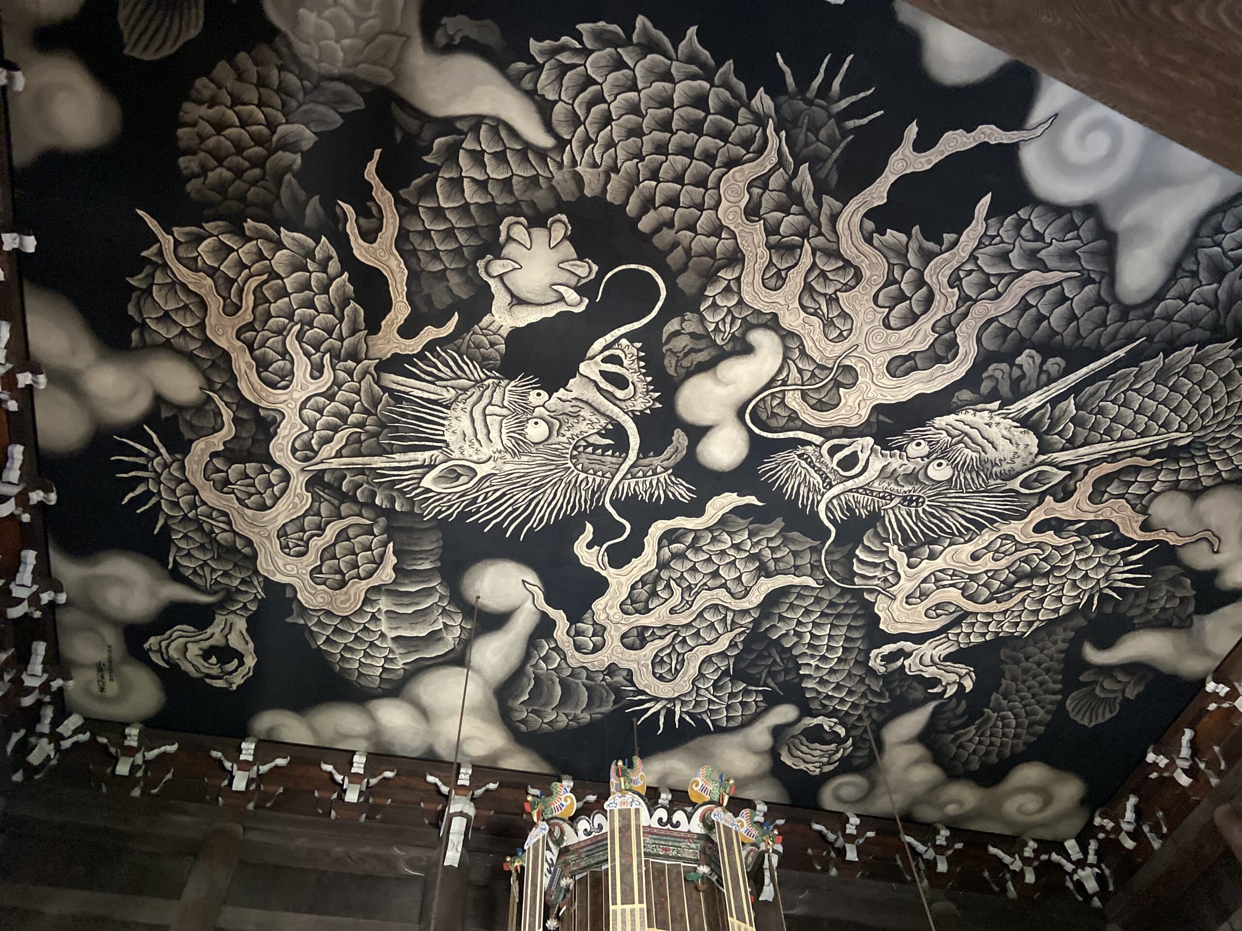建仁寺の法堂の双龍図（龍の天井画）